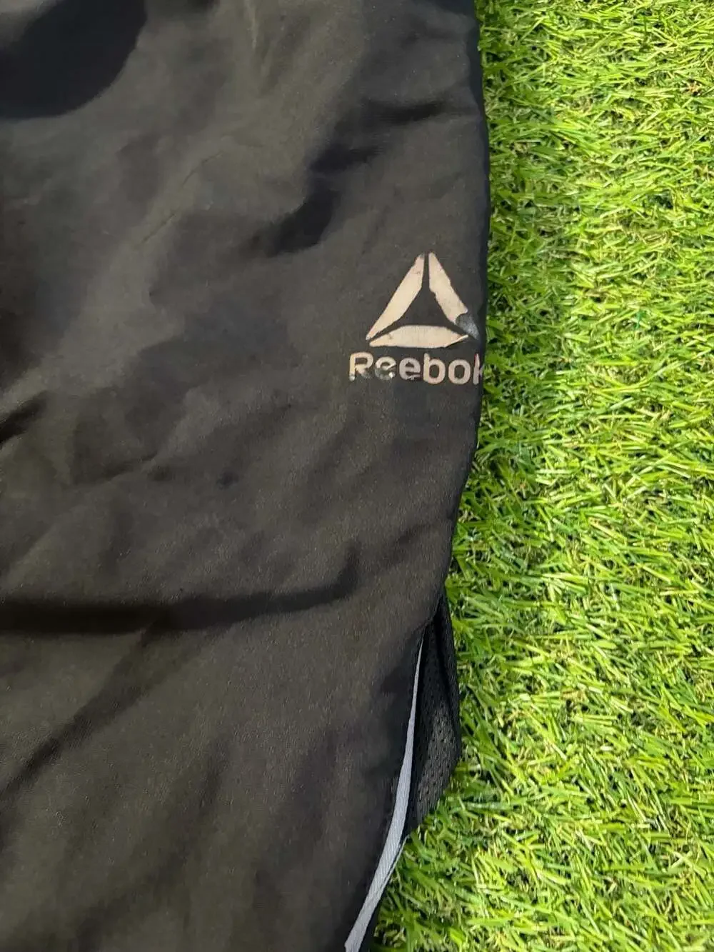 Reebok Men's Black Athletic Woven Jogger Track Pants